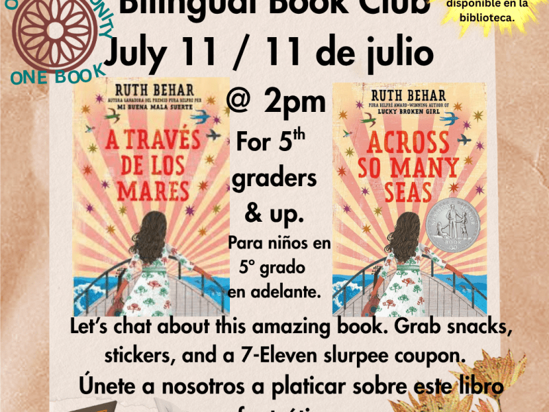 One Community/One Book: Bilingual Book Group